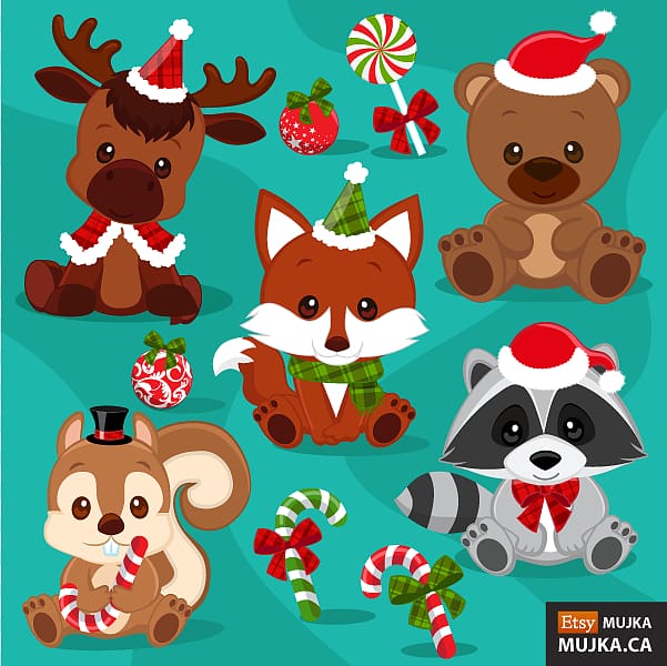 Candy cane Santa Claus Christmas Woodland , Train Graphics transparent background PNG clipart