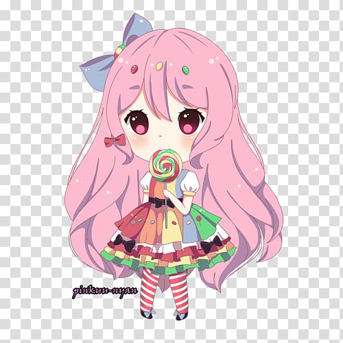 Chibi Nyan Cat Drawing Lollipop Catgirl, Chibi transparent background PNG clipart