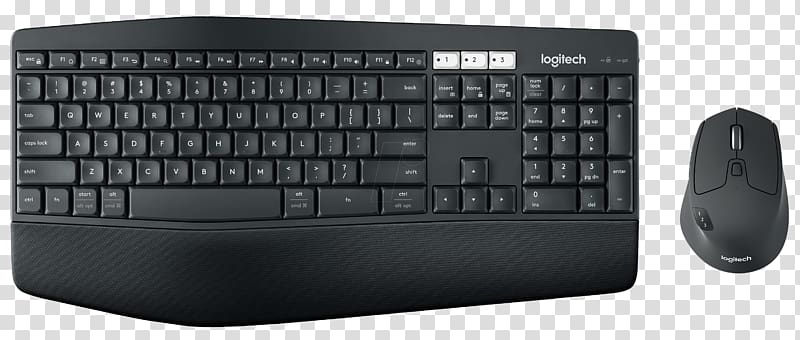Computer mouse Computer keyboard Wireless keyboard Logitech Unifying receiver, Computer Mouse transparent background PNG clipart