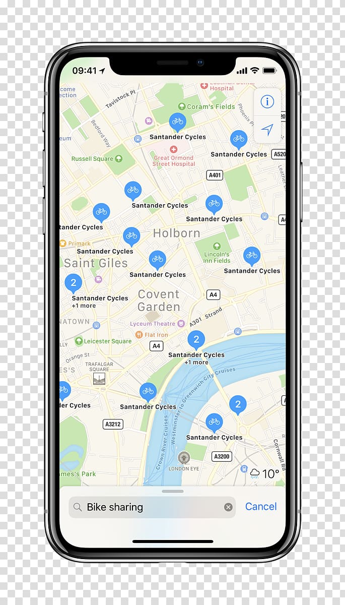 Apple Maps HomePod iPhone iOS 12, Bike Show transparent background PNG clipart