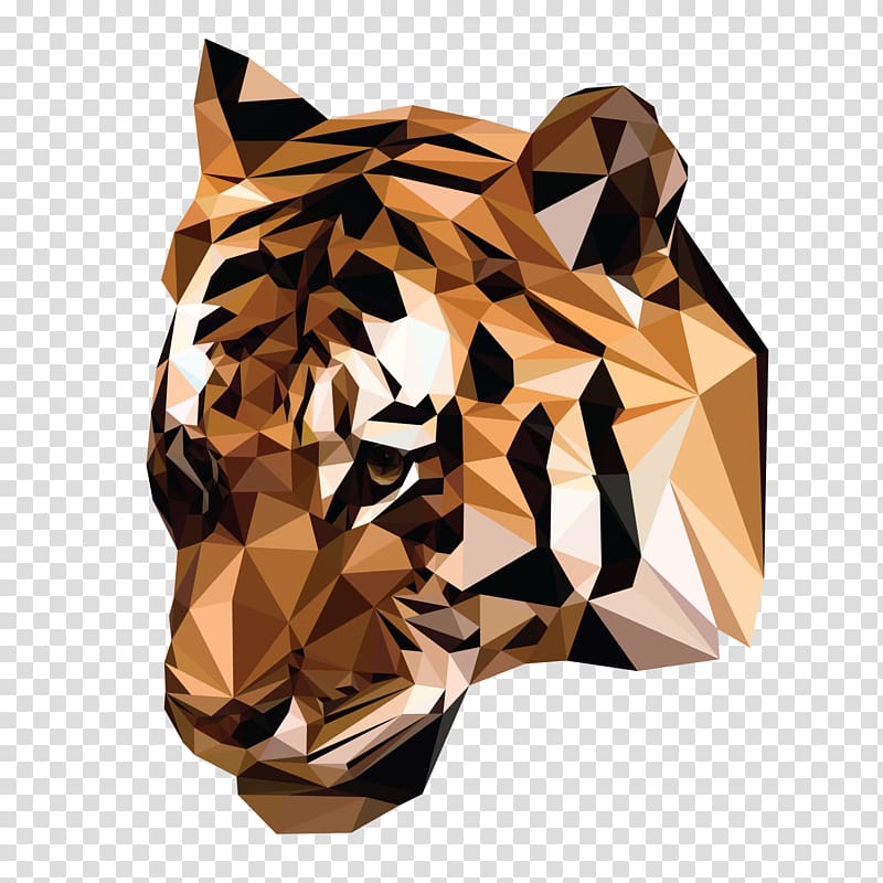 Tiger Graphic design Poster, polygon transparent background PNG clipart