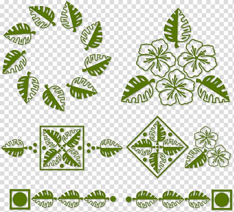 Stencil Graphic design Pattern, tropical leaves transparent background PNG clipart