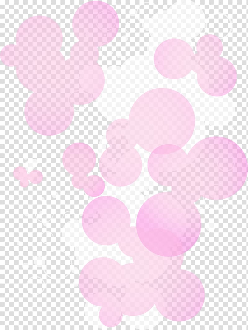 Petal Heart Pattern, Hand painted pink circle transparent background PNG clipart