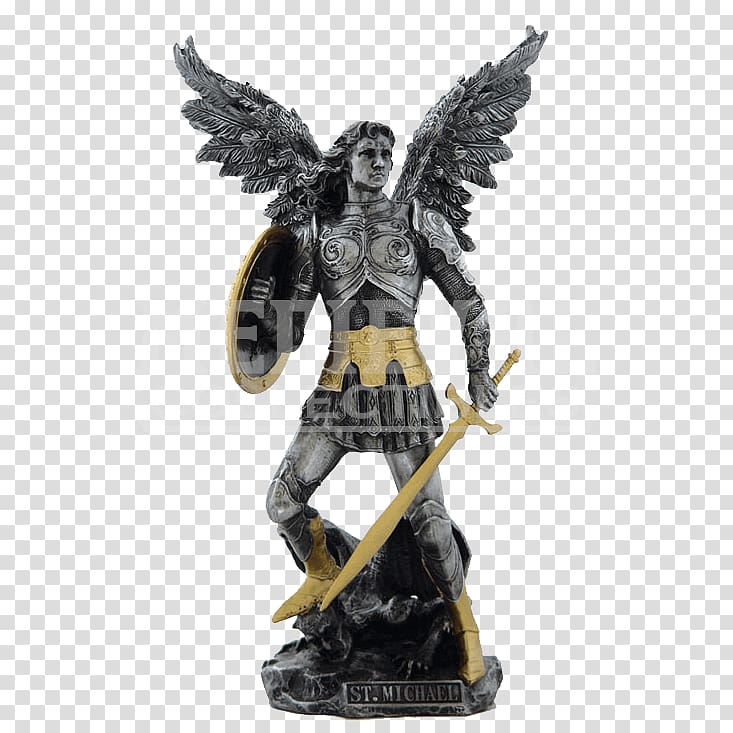 Michael Lucifer Statue Sculpture Archangel, angel transparent background PNG clipart