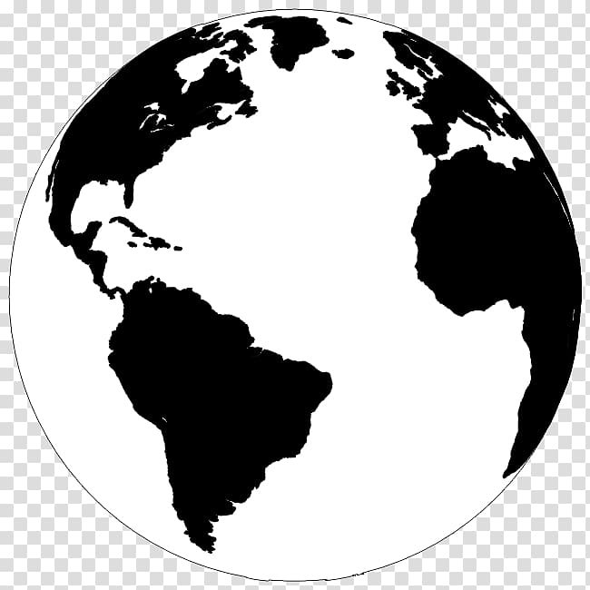 White And Black Planet Sketch World Globe Black And White Earth Black Transparent Background Png Clipart Hiclipart