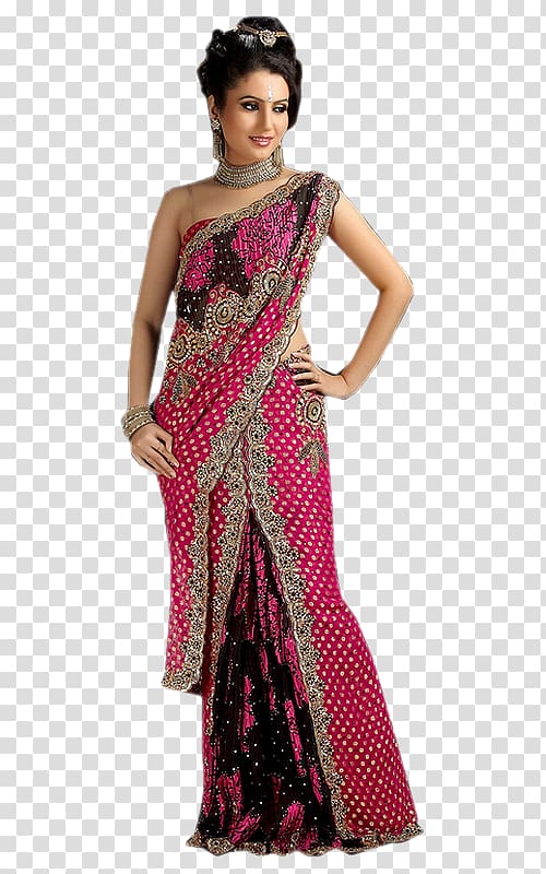 Ritu Kumar Wedding sari Dress Fashion, Indian Woman transparent background PNG clipart