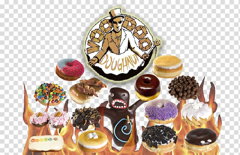 Donuts Voodoo Doughnut Petit four Finger food, sheila he man transparent background PNG clipart