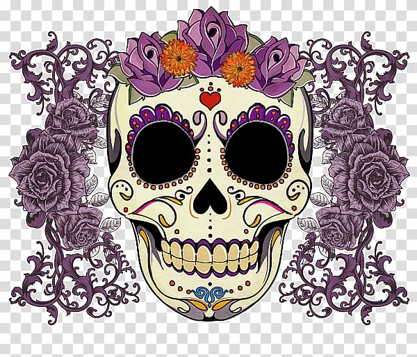 calavera , La Calavera Catrina Day of the Dead Drawing Skull, sugar skulls transparent background PNG clipart