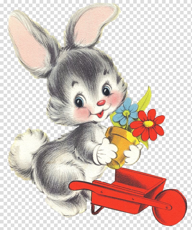 Easter Bunny Drawing Rabbit My First Bunny, vintage Bunny transparent background PNG clipart