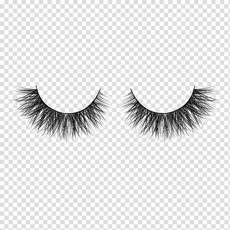 two black false eyelashes , Cruelty-free Eyelash extensions Beauty Hair, eyelashes transparent background PNG clipart