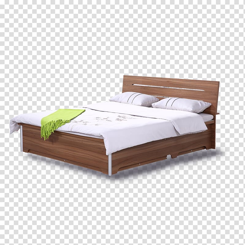 Bed frame Bedroom furniture, Nordic style Queen transparent background PNG clipart