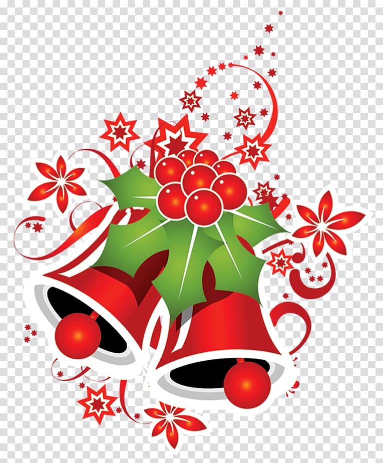 Christmas ornament Jingle bell , red christmas transparent background PNG clipart