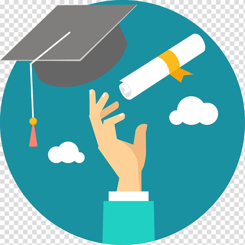 mortar board and diploma , Student Education Graduate University Icon, Throw the master cap and certificate in the sky transparent background PNG clipart