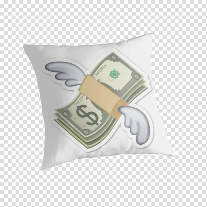 Money bag Sticker Flying cash Emoji, Emoji transparent background PNG clipart
