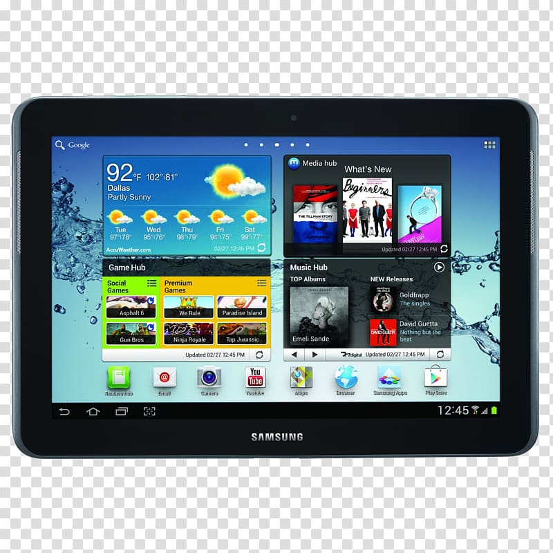 Samsung Galaxy Tab 2 10.1 Samsung Galaxy Tab 2 7.0 Samsung Galaxy Tab 10.1 Samsung Galaxy Note 10.1, tablet transparent background PNG clipart