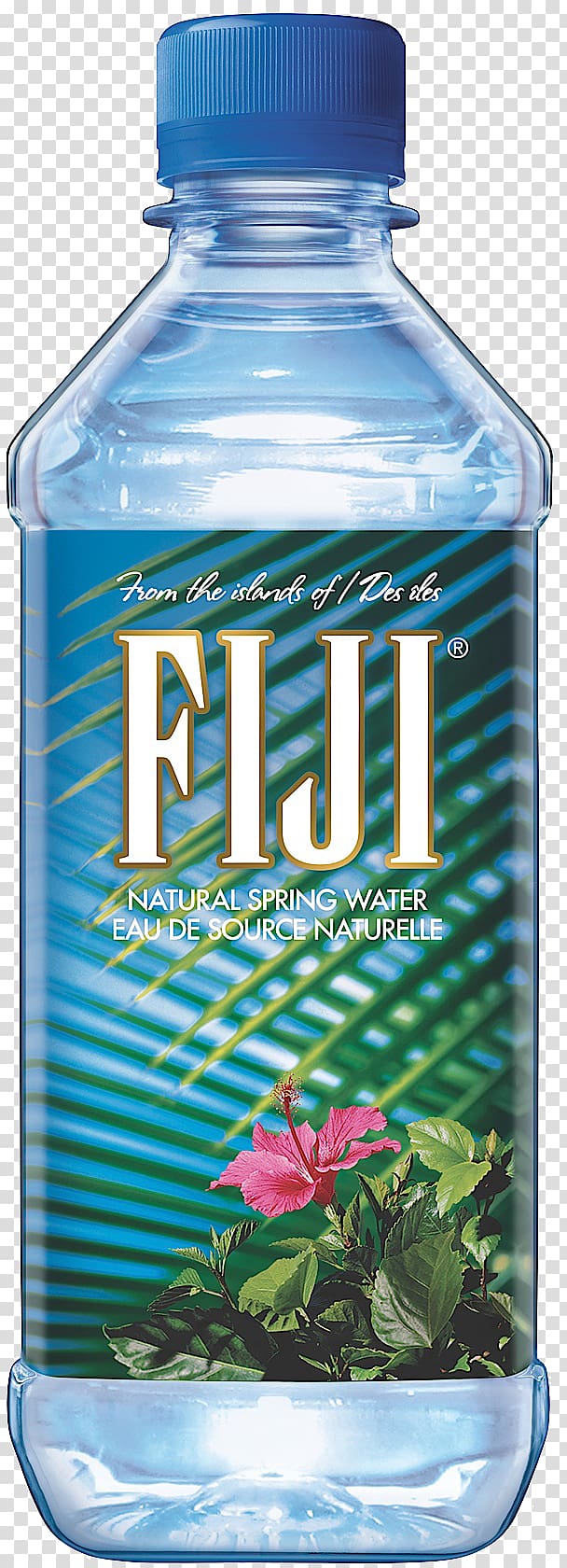 Fiji natural spring water bottle, Fiji Water Bottled water Distilled water, water transparent background PNG clipart