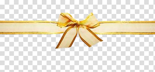 gold ribbon bow transparent background PNG clipart