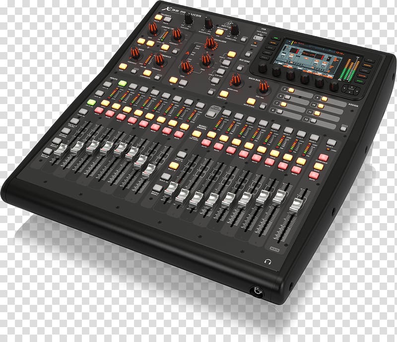 Microphone Audio Mixers Digital mixing console Behringer Recording studio, dj producer transparent background PNG clipart