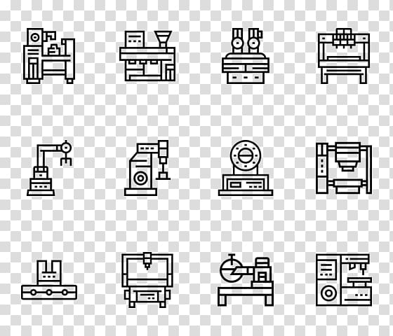 Barcode Drawing QR code Computer Icons, factory machinery transparent ...