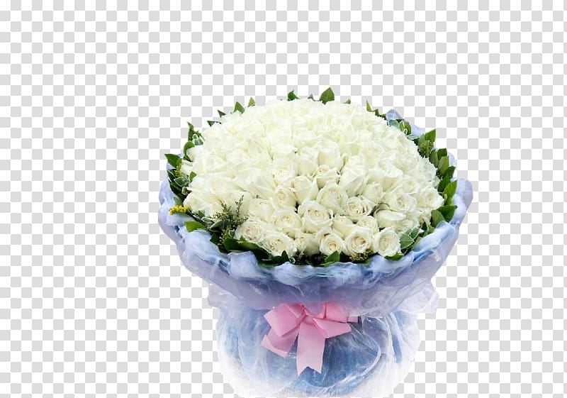Hohhot Ordos City Beach rose Hezhou Flower bouquet, A bouquet of white roses transparent background PNG clipart