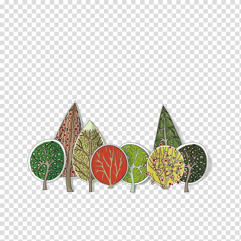 Tree , color tree decoration transparent background PNG clipart