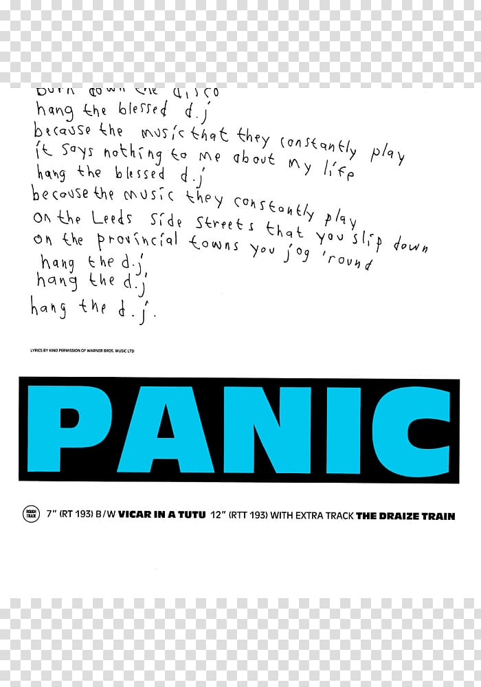 The Smiths Panic! at the Disco Lyrics There Is a Light That Never Goes Out, promotion poster transparent background PNG clipart