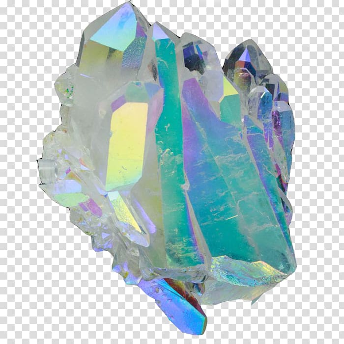 Metal-coated crystal Quartz Mineral Crystal cluster, gemstone transparent background PNG clipart