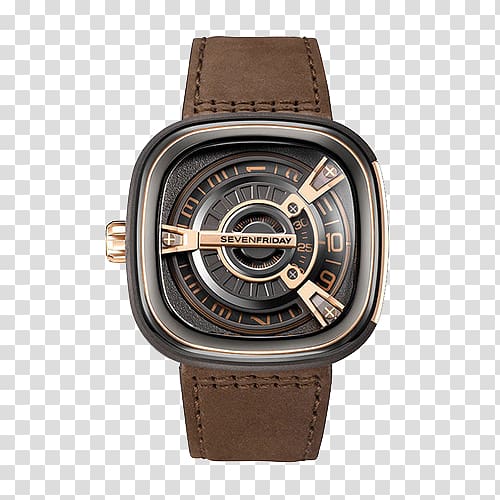 Automatic watch SevenFriday Panerai Tapestry, The impact of industrial soul element automatic mechanical male watch transparent background PNG clipart