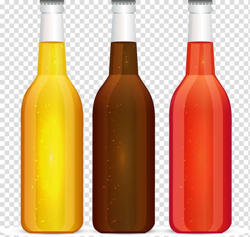 Soft drink Cocktail Juice Bottle, 3 bottles of colored cocktails transparent background PNG clipart