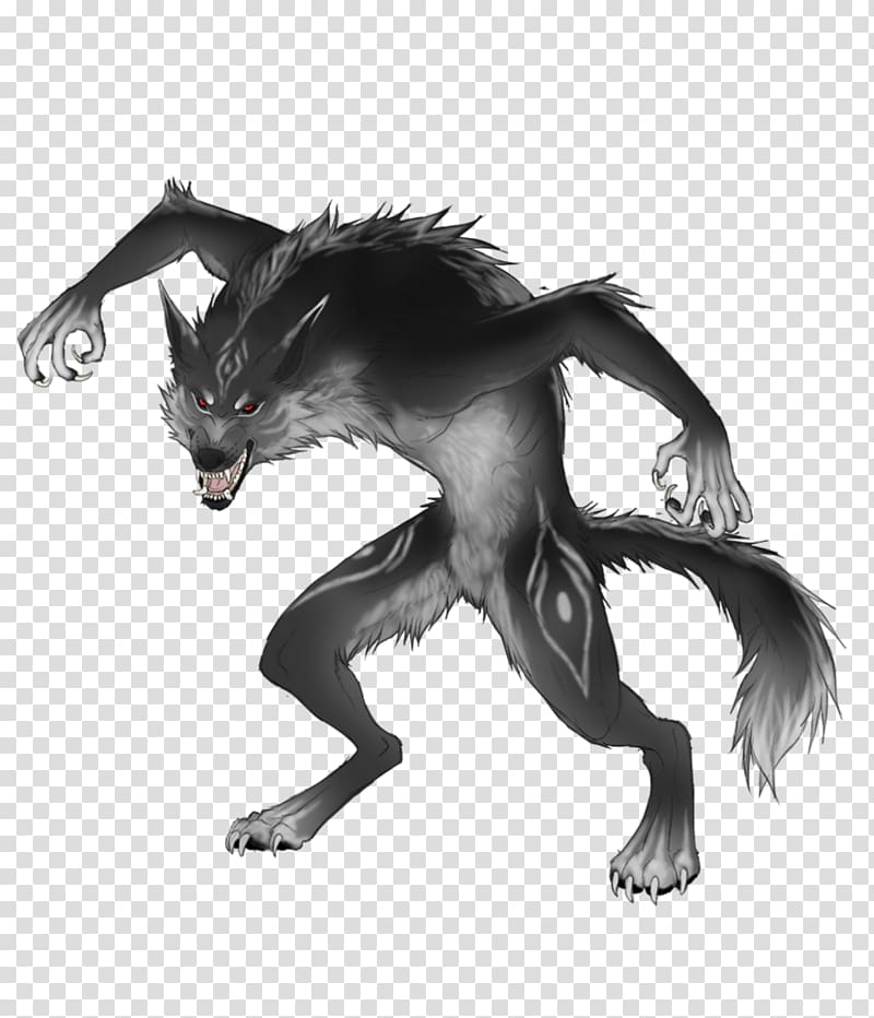 Drawing Gray wolf Comics Werewolf Reindeer, werewolf kill transparent background PNG clipart