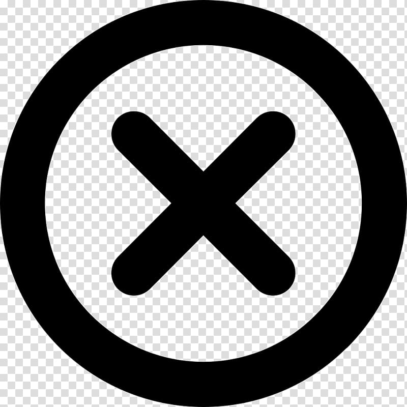 HD White X Cross Mark Icon PNG