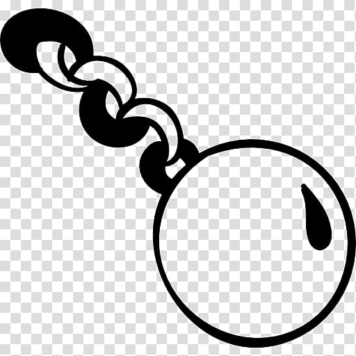 Ball and chain Computer Icons Black and white , chain transparent background PNG clipart