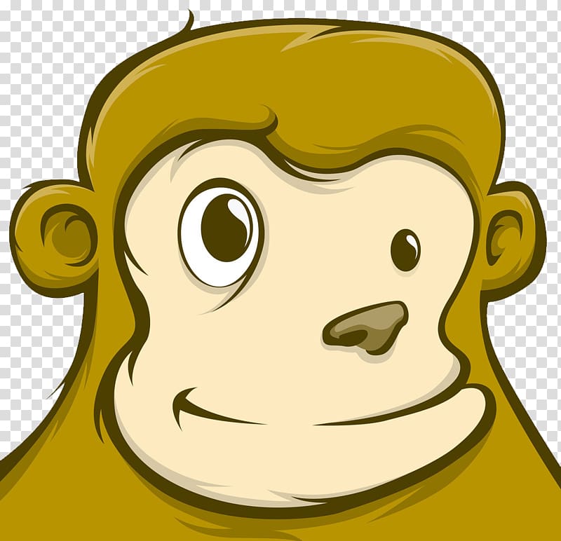Monkey Cartoon, Cartoon monkey face closeup transparent background PNG clipart
