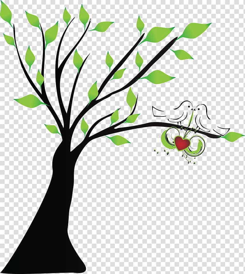 Tree , Cartoon tree bird transparent background PNG clipart