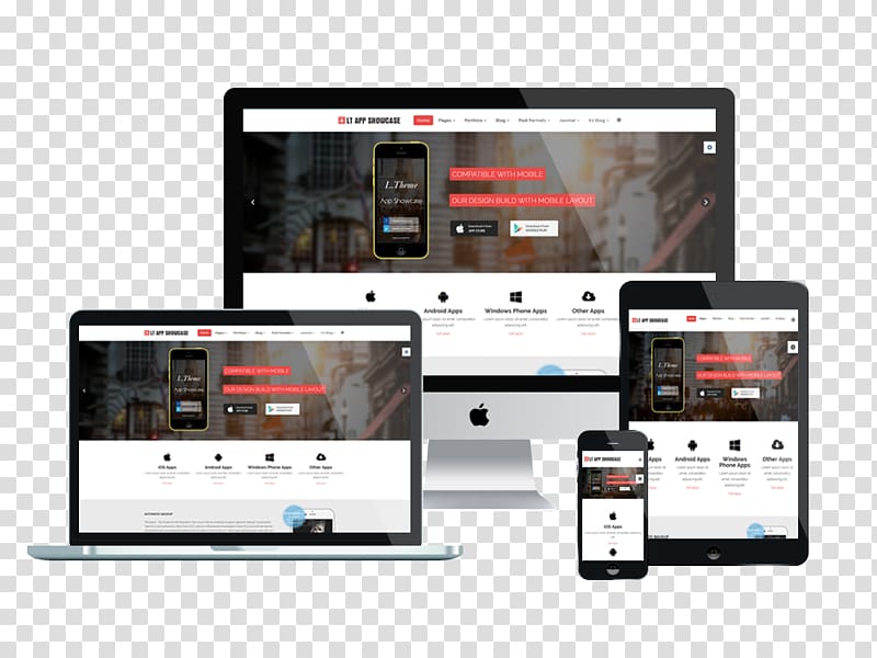 Responsive web design Web development Web template system Mockup, Mobile App Template transparent background PNG clipart