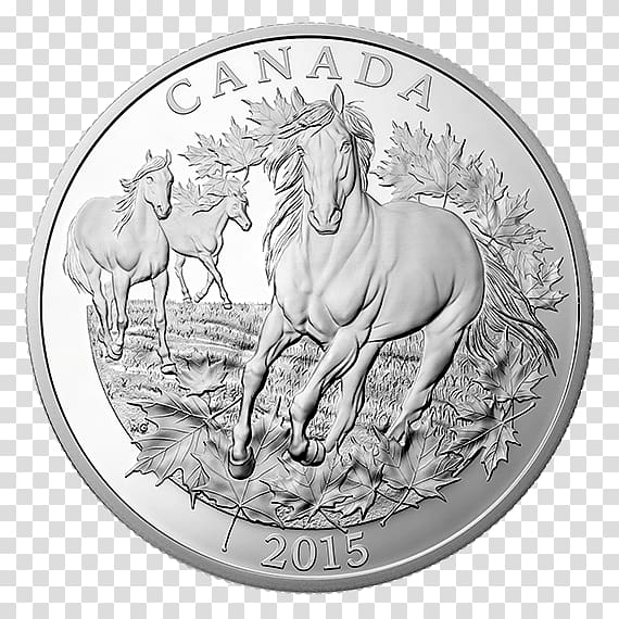 Canadian horse Coin Canada Silver Symbol, Coin transparent background PNG clipart