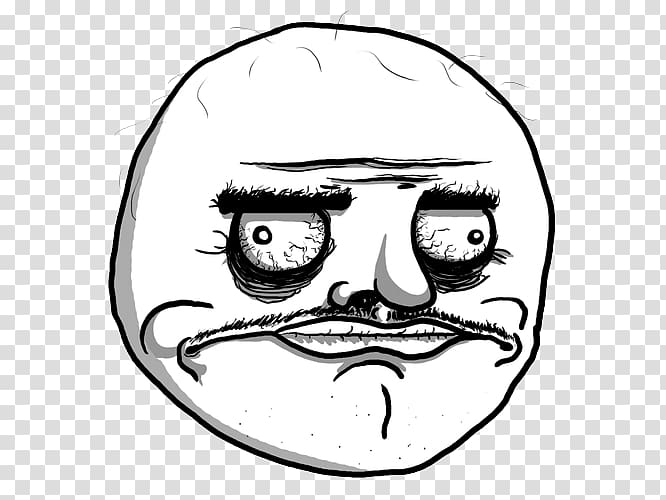 Rage Comic LOL Internet Meme Trollface PNG - area, art, black and white,  circle, comics