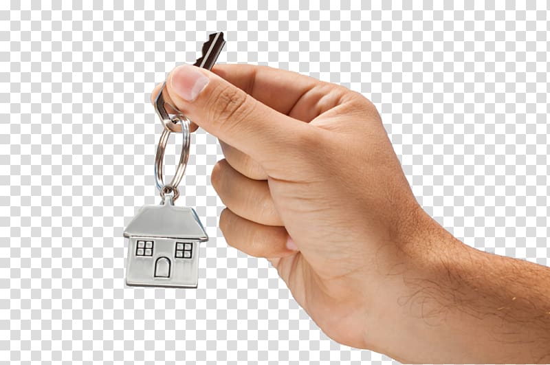 person holding silver house scale keychain, House Owner-occupancy Home inspection Property Mortgage loan, key transparent background PNG clipart