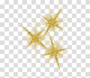 Golden twinkling stars transparent background PNG clipart