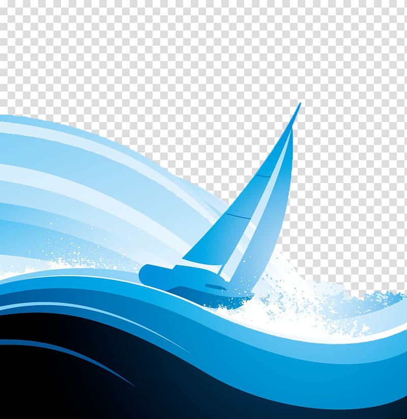 Euclidean Ocean, The boat in the wind and waves transparent background PNG clipart