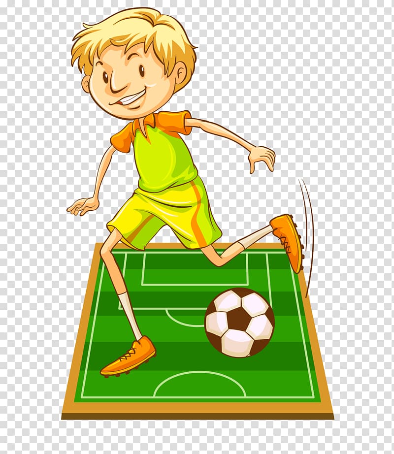 Football Illustration, Green Cartoon hand painted school basketball game transparent background PNG clipart