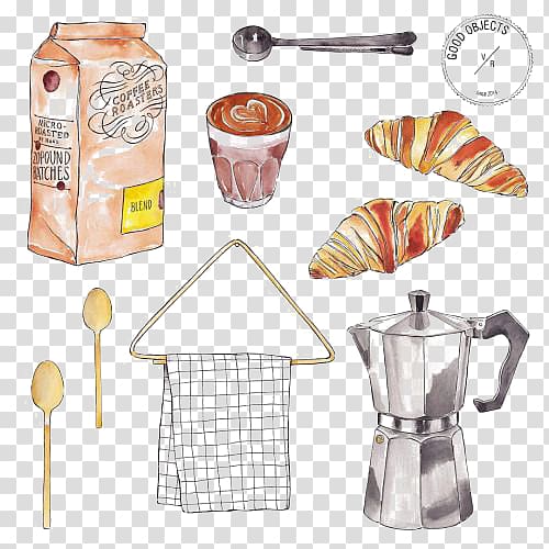 Coffee Breakfast Kitchenware, Kitchenware transparent background PNG clipart