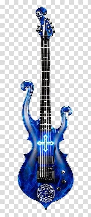 blue guitar transparent background PNG clipart