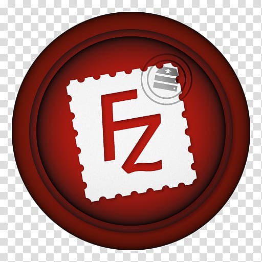 red and white FZ icon art, symbol font, Filezilla transparent background PNG clipart