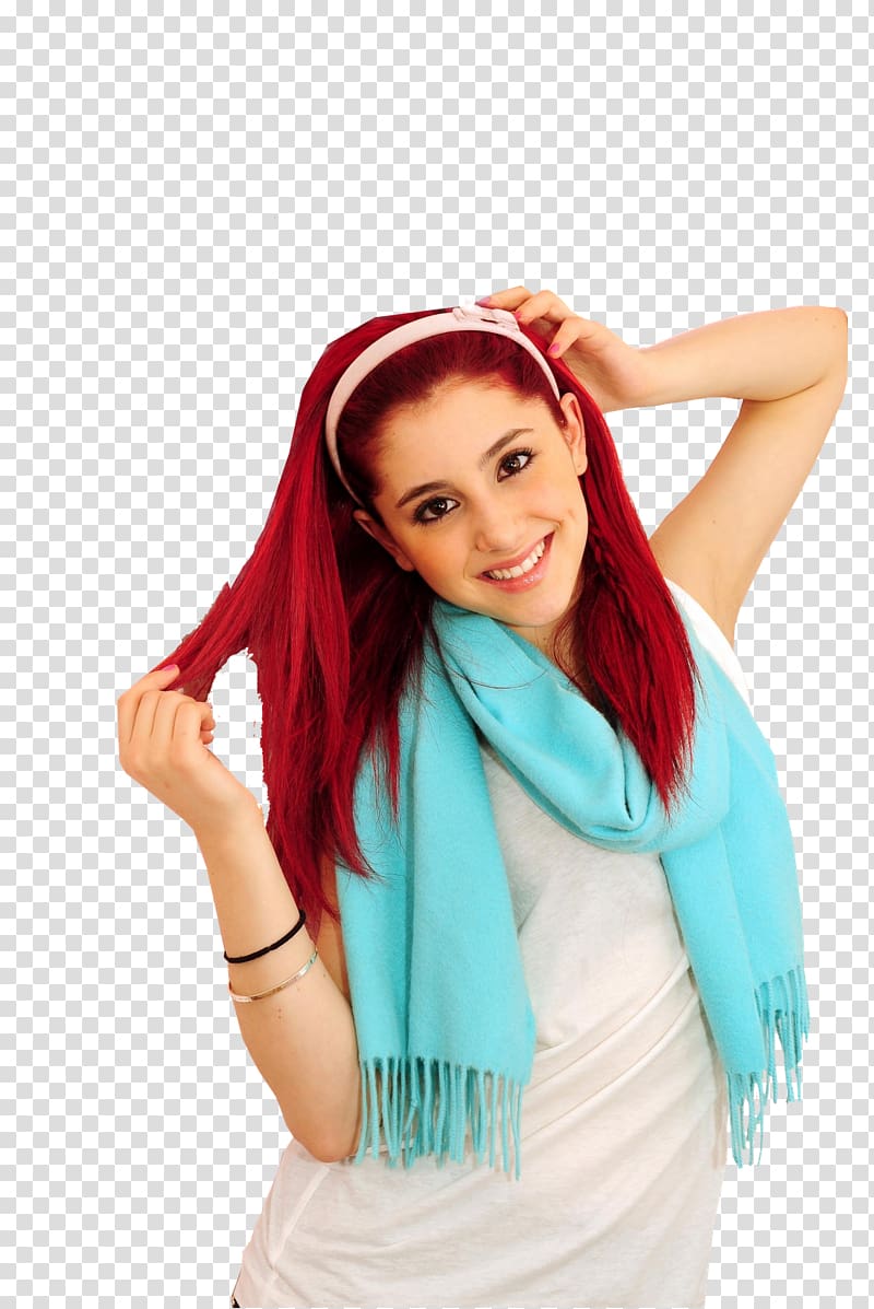 Ariana Grande Victorious Cat Valentine Red hair Singer, ariana grande transparent background PNG clipart