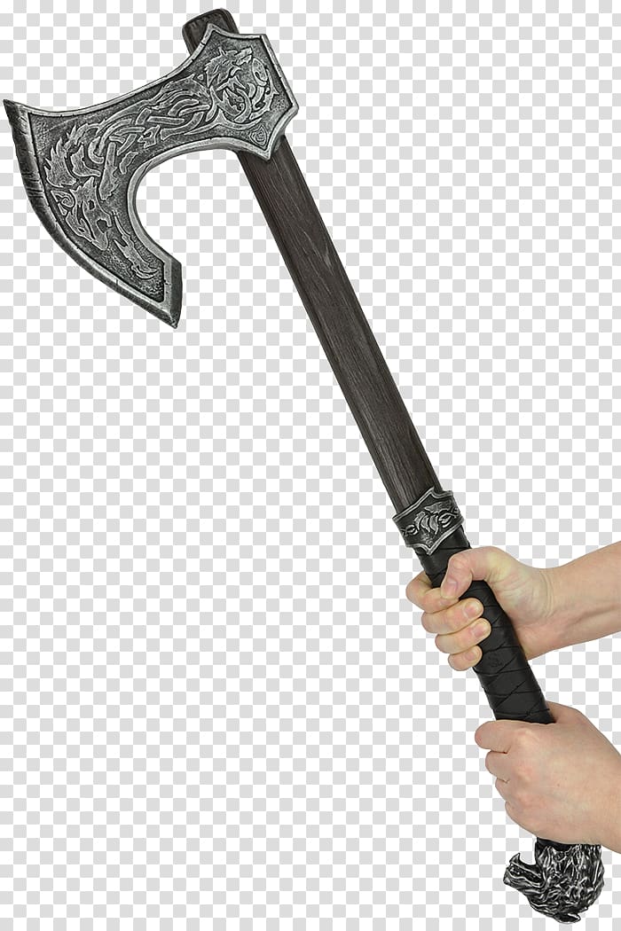 Hatchet larp axe larp battle axe Dane axe, pole weapons transparent background PNG clipart