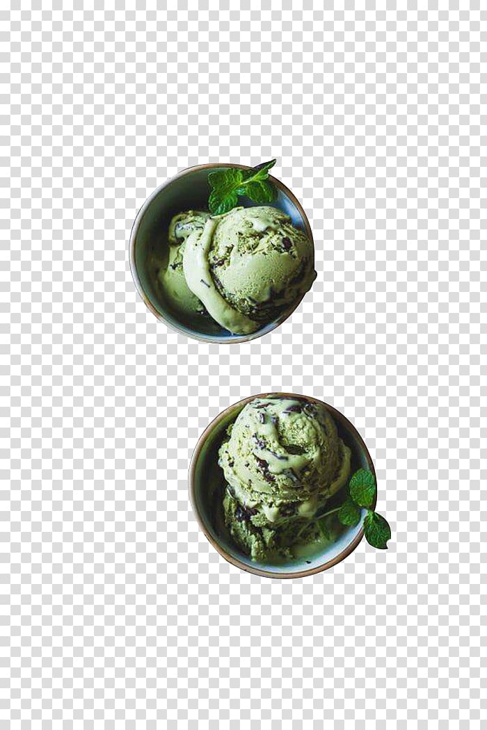 Green tea ice cream Matcha, Green tea ice cream transparent background PNG clipart