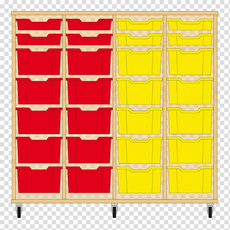 Shelf Armoires & Wardrobes Yellow Bookcase Red, Beuken transparent background PNG clipart