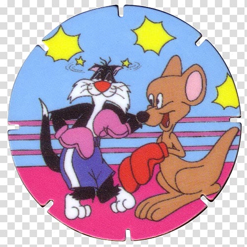 Sylvester Milk caps Tasmanian Devil Tazos Looney Tunes, taz mania transparent background PNG clipart