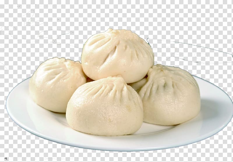 Baozi Mantou Rice noodle roll Breakfast Dim sum, White buns transparent background PNG clipart